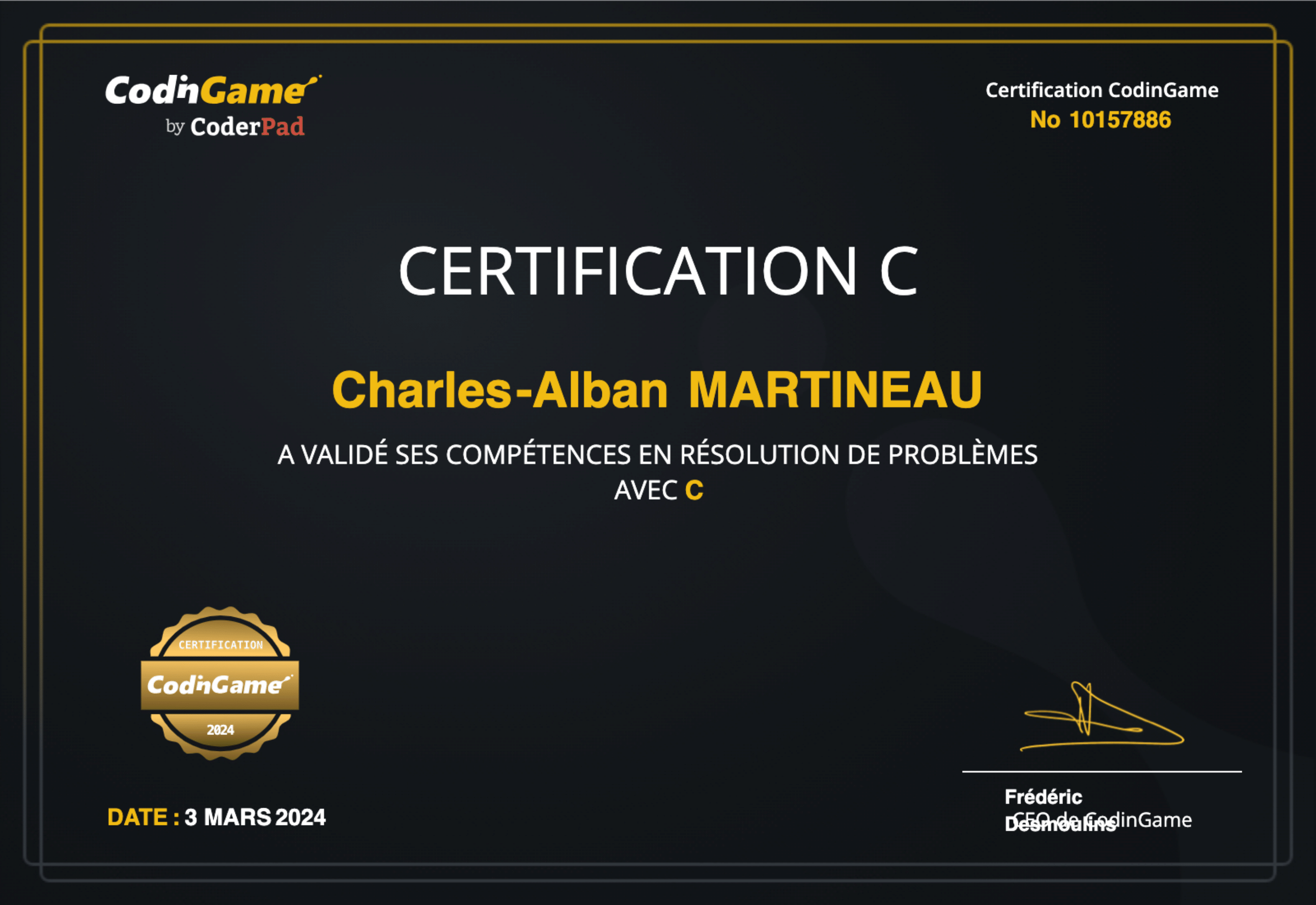 Certification C